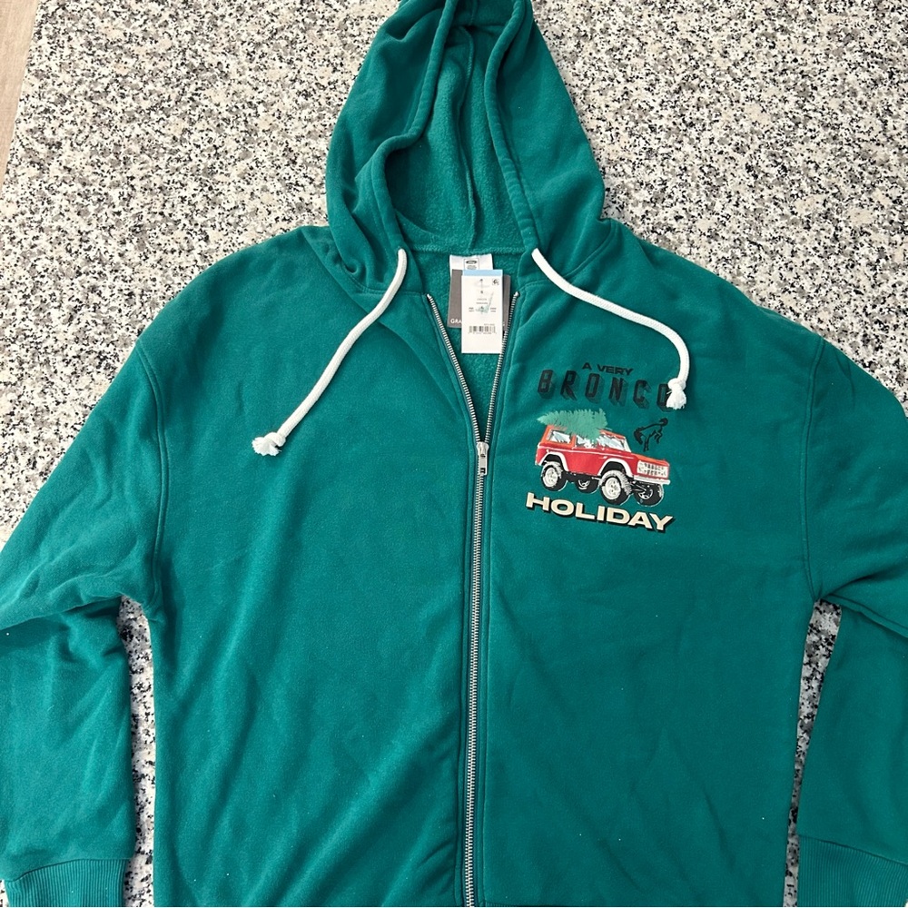 NWT Green Ford Bronco zip hoodie